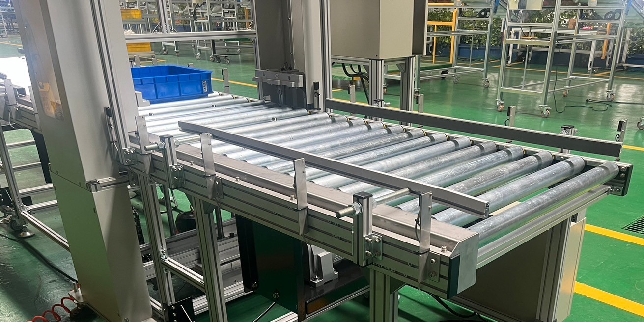 疊拆籃滾筒式輸送機輸送帶 |  Roller conveyor with stacking mechanism