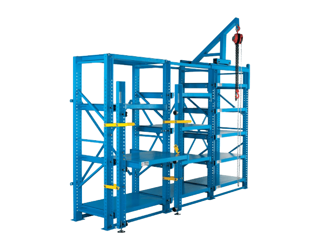 1000KG抽屜式模具架及物料架(半開式)-加裝折疊柱